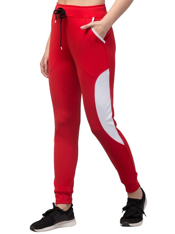 bluecon Women's High Waist Mid Rise Ankle Length Polyester Track Pants with Side Pockets-picture-40