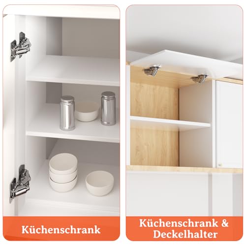Furniware 2 Stück 90° Softclose Scharniere für Schranktüren, Schrankscharnier, Kein Vorbohren Möbelscharnier, Kleiderschrank Scharnier, Schranktür Küchenschrank mit Dämpfer, für Wohnmobile, Wohnwagen