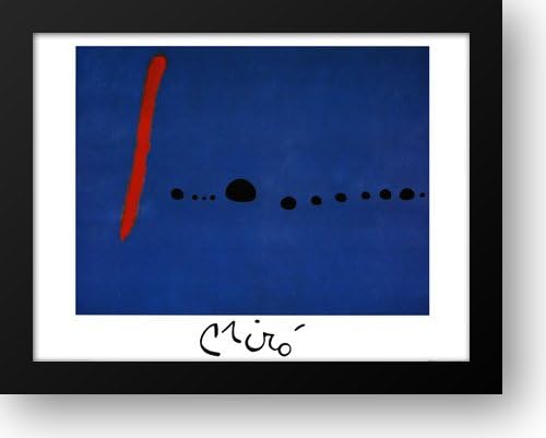 Bleu II 36x28 Framed Art Print by Miro, Joan