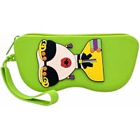 Genérico Funda para gafas de silicona con cremallera y correa,