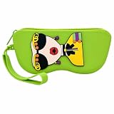 Genérico Funda para gafas de silicona con cremallera y correa, diseño de personaje, protege gafas de sol y graduadas, regalo original para niñas, adolescentes y mujeres jóvenes, ligera y lavable