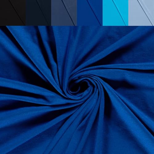 Viskose Jersey Uni Meterware - Stretchstoff Viskose - Viskosestoff stretchig - Jerseystoff Sommer - Blusenstoff Öko Tex 100 *Ab 50cm, Farbe: 005...