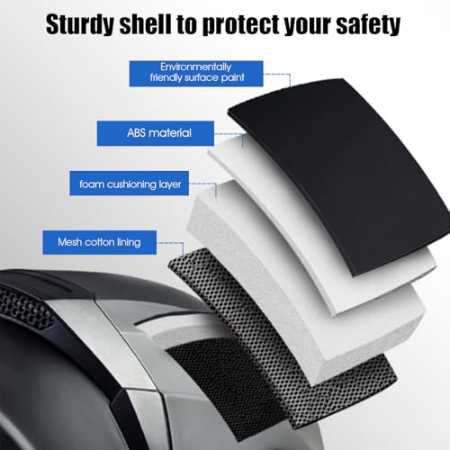 Casque de moto intégral pour homme avec double visière et sangle réglable