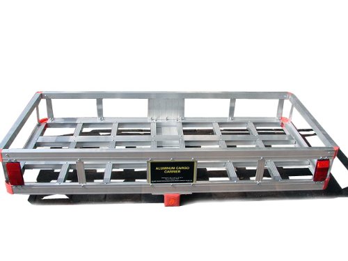 TMS 500 Lb Hitch Mount Aluminum Cargo Carrier Basket - Thumbnail 2