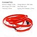 EL Wire Interior Car LED Strip Lights, USB Neon Glowing Strobing Electroluminescent Wire Lights with 6mm Sewing Edge, Ambient Lighting Kits for Cars Garden Decorations (5M/16.5FT, Red)