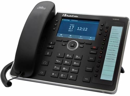 AudioCodes 445HD IP Phone PoE GbE Black with Integrated BT and Dual Band Wi Fi (IP445HDEG-DBW) IP445HDEG-DBW