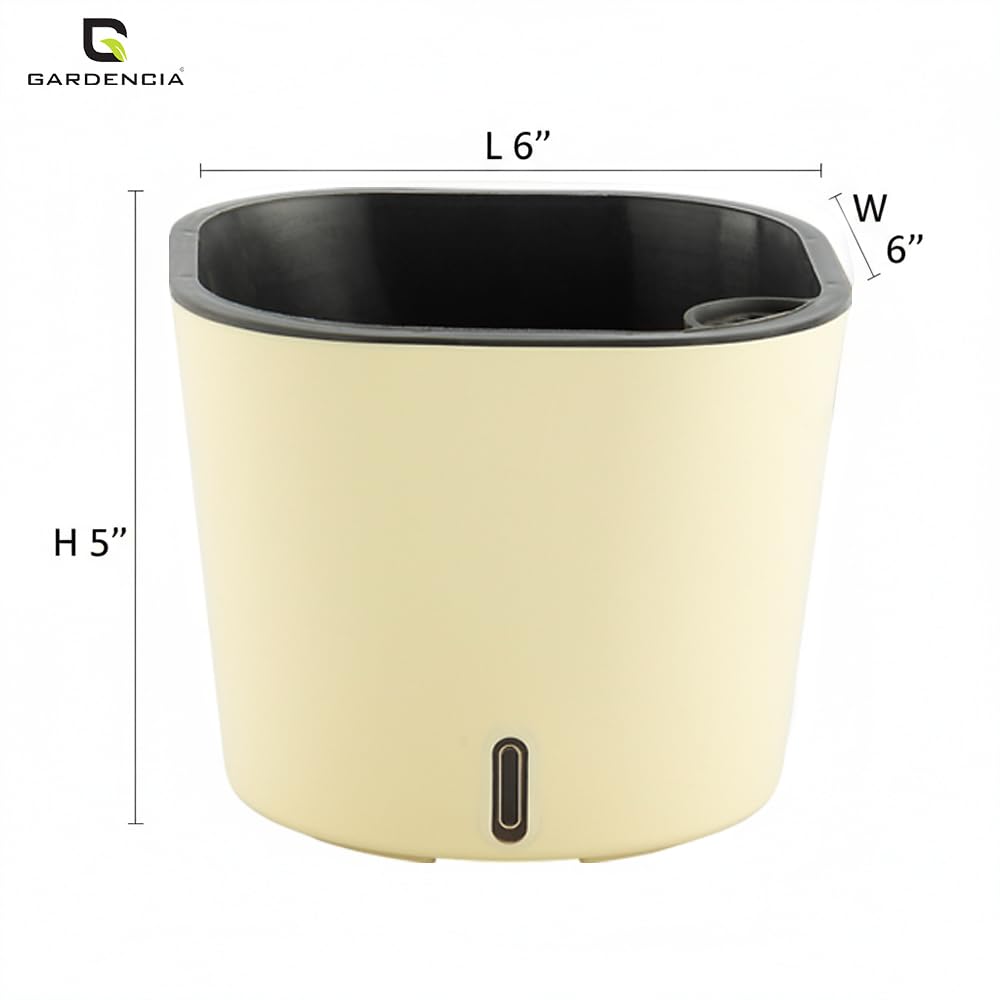 GARDENCIA Self Watering Pots - Modern Plant Cachepots -2 GARDENCIA Self Watering Pots - Modern Plant Cachepots -2