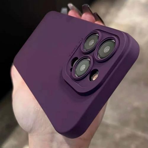 Coque iPhone 13 Pro silicone mat violet anti-rayure objectif photo protégé