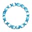 8x12mm Blue Plated Cylinder Beads