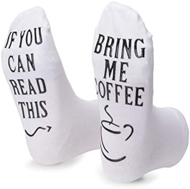 Bring me Coffee Socks Funny Birthday Gifts For Women Men Wife Her Him Husband Sister Best Friend Novelty Socks For Coffee Lovers
