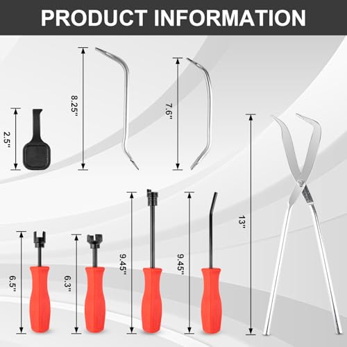 Lyhubmh 8 PC Drum Brake Tool Kit, Brake Spring Tool Set with Brake Spring Compressor, Adjusting Tool & Brake Spoon, Complete Drum Brake Kit for Brake Service with Spring Pliers, Spring Replacement