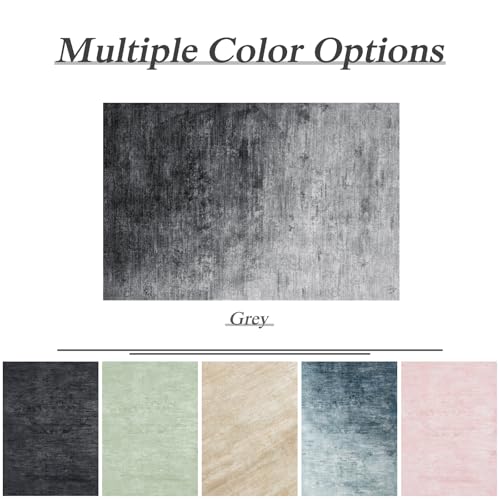 Washable Rug 2x3 Area Rugs for Living Room - Stain Resistant Non-Slip Backing Boho Rug for Bedroom,Durable & Ultra-Thin Vintage Large Area Rug(2x3,Gray)