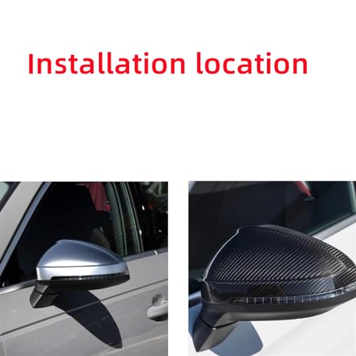 MOTOHIRO 2Pcs Car Side Door Wing Mirror Caps, Replacement For Audi，for A4 A5 B9 2017 2018 2019 2020 2021-2023 S4 RS4 S5 RS5 Allroad Quattro Replacement Wing Mirror Covers Caps(Glossy Black) - Image 6