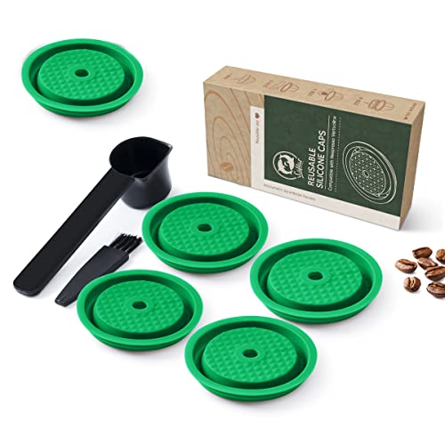 Image of Refillable Coffee Capsules DISCS Reusable filters Refillable Coffee Pod for nespresso vertuoline & vertuo capsules, reusable coffee discs compatible with nespresso vertuoline capsule