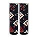 susiyo Artistic Knit Holiday Black Hiking Socks Boy Girls - Cushioned Crew Socks for Kids Soft, Breathable & Seamless Toe for All-Day Comfort