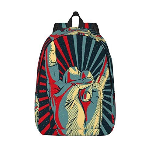 Sac à dos ordinateur portable de voyage décontracté Rock and Roll S