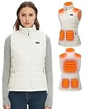 Sevdiea Gilet Chauffant Femme avec Batterie Incluse de 16000mAh 7.4V, Gilet Chauffant Elec...