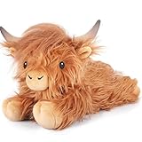CARROUSEL Highland Cow Highland Cow Teddy HighlandCow Plush Stuffed Animals Toy for Kids Highland-Cows Gifts Ornaments for Boys Girls Women Birthday Present Gifts Age 3+ - Image 1