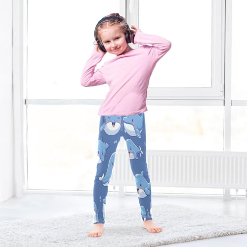 Bolaz Toddler Girls Leggings Printed Yoga Pants Leggings Cute Blue Whale for Kids4