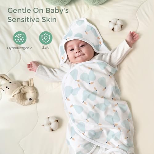 Image of Momcozy Baby Towel with Hooded - Ultra Soft & Absorbent Large Bath Towel Set for Comfort & Gentle on Baby's Skin - Shower Gift & Bath Essential & Baby Registry Search for Newborn,Infant,Toddler,Kids
