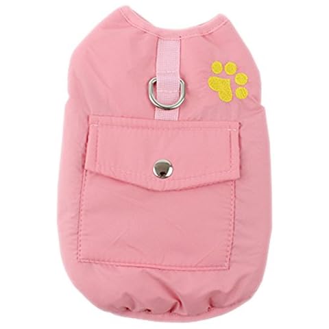ZEVONDA Outdoor Waterproof Both Sides Available Pet Clothing Winter Dog Jacket For Small Medium Large Dogs Vest (Pink, L) Cover
