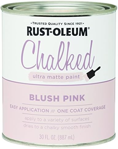Rust-Oleum Blush Pink Chalked All-in-One Ultra Matte Paint | One Coat Coverage | No Primer, Sanding, Or Topcoat Needed | Easy Clean Up | Made in USA | 30 OZ