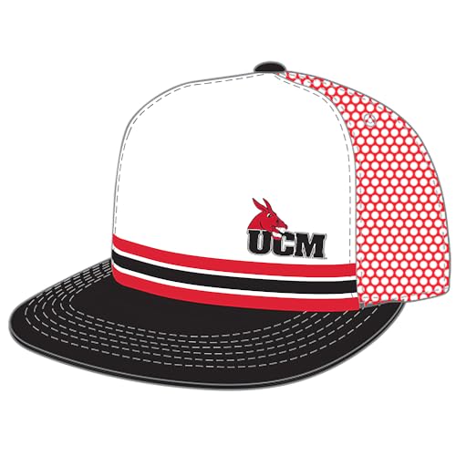 W Republic Central Missouri Mules Stripes College Cap, Red/Black - NCAA Officially Licensed Apparel