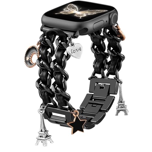 Dressy Metal Band Compatible with Apple Watch Band for Women 40mm 42mm 38mm