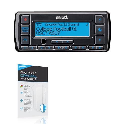 BoxWave Screen Protector Compatible with SiriusXM Stratus 7 Satellite Radio - ClearTouch Crystal ToughShield 9H (2-Pack), Clear 9H Tough Flexible Film Screen Protector