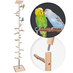 Kamerhoge vogel-klimboom 208-210 cm HiFly Basic met zitstokken van natuurlijk hout, vogelspeelgoed, vogelschommel…