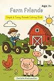 farm friends: simple & funny animals coloring book