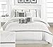 Chic Home White Bed in a Bag Comforter Set, Queen Size (8 Piece), Vermont - Pinch Pleat Microfiber Bedding - Comforter, Shams, Bed Skirt, Cushions and Breakfast Pillow