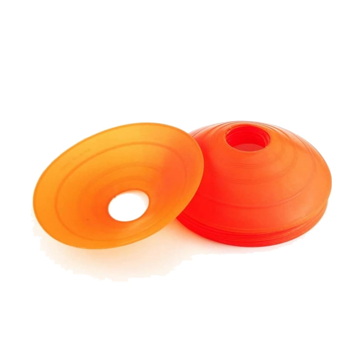 Soccer Post 2 Inch High, 7.5" Diameter Orange Disc Cones - Essential Soccer Training Equipment for Pros and Beginners Alike, Single Cone