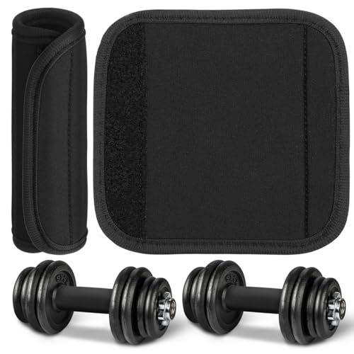 SEWACC 2pcs Barbell Pad Protective Cushion for Deadlift and Dumbbell Weight Lifting Gym Equipment Home Workout Accessories 5. 5x5. 2 Inch Polyester