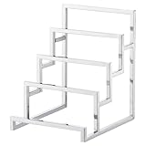 QUARKZMAN Silberne Clutch Geldbörsen Display Ständer 4 Etagen Geldbörsen Auslage Regal Clutch Handtaschen Halter Geldbörsen Schrank Organizer Auslage Für Zuhause Einzelhandel Laden Zubehör