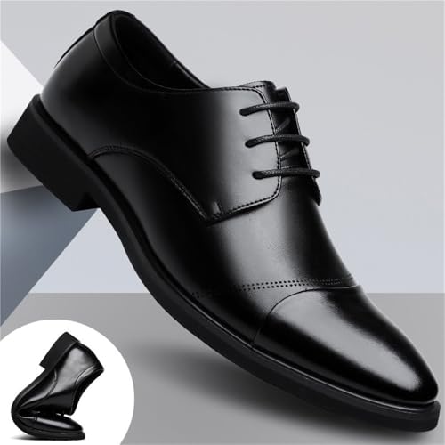 Mens Classic Derby Dress Shoes Pointed Toe High Gloss Patent Leather Business Formal Oxford Shoes Lace up2