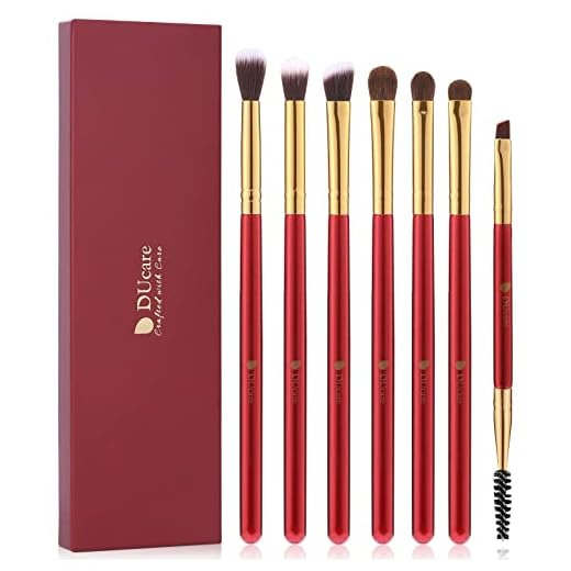 DUcare Eyeshadow Brush Set 7Pcs Eyeshadow Brushes Eye Makeup Brushes Set Concealer Eyeliner Pencil Eyebrow Shader Tapered Definer Blending Brushes