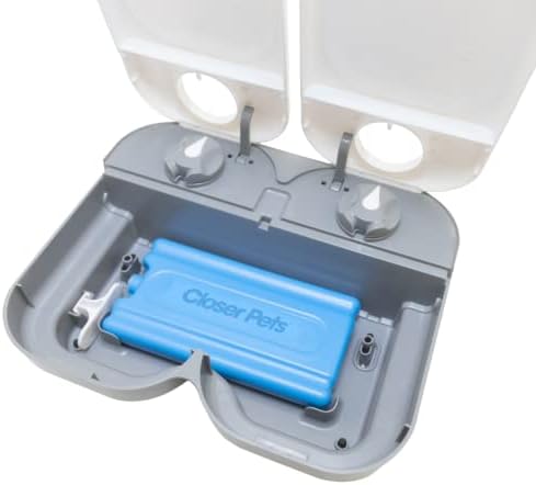 Closer Pets C200 2 Meal Automatic Pet Feeder For Cats And Small Dogs With Ice Pack