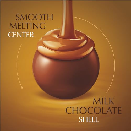 Lindt LINDOR Caramel Milk Chocolate Candy Truffles, 25.4 oz., 60 Count Box | 60 Count - image 4
