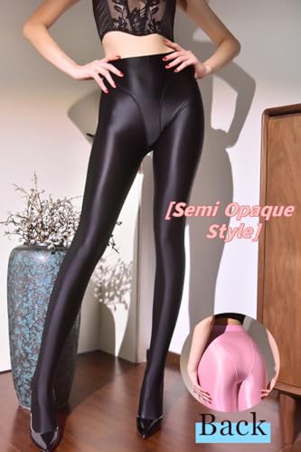 RUIBAVYA Glossy Tights for Women 70D Shiny High Waist Pantyhose Sexy Toghts Footed Leggings Semi Opaque Dance Tights4