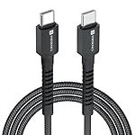 Portronics Konnect X 60W Unbreakable Nylon Braided Cable, 2M Fast Charging Cable For iPhone 15 Series, iPad, Samsung Galaxy (Black)