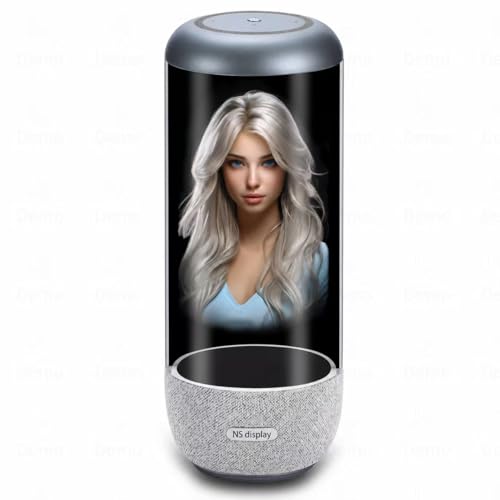 AI HoloBox Holographic Digital Human Display Companion, Smart Desktop Device with Interactive Voice Conversation, Emotional Virtual Assistant for Desk Setup & Tech Gift