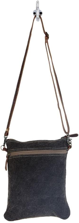 Tribal Pattern Crossbody Bag, Small & Grey by Myra Bag