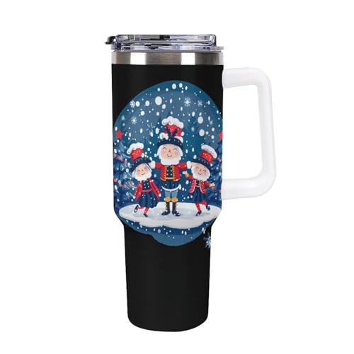 Taza de viaje de Navidad con diseño de ballet Cascanueces para coche, café y agua de 40 oz