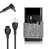 New Slim 65W 45W Laptop Charger Compatible with HP Laptop Charger Computer Spectre x360 Envy Elitebook x360 Pavilion Braided Cable Smart Blue Tip Power Cord Ac Adapter