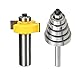 Yakamoz 1/2 Inch Shank Rabbeting Router Bit Rabbet Router Bit Set with 6 Bearings Set for Multiple Depths 1/8