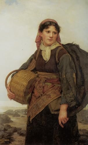 Tableau la pêcheuse d'Eugénie Marie Salanson pour sublimer la décoration murale du salon