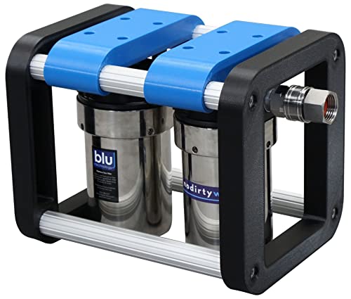Blu Tech R2, Rv Water Filter System, 0.2 Micron Water Filter For Campers With Compact 5-Inch Filters, 2 Stage Premium Rv Water Filtration System, For Rvs, Vans, And Boats - By Blu Technology #TOP2
