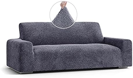 Menotti L Shape Sofa Cover - Sanitised Velvet Sectional Covers Chaise Lounge Couch Cover Soft Fabric Slipcovers 1-piece Form Fit Stretch Furniture Cover - Velvet Collection (Beige, L-Shape Left)