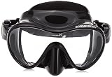 Cressi F One Frameless Scuba Snorkel Mask, Silicone Skirt for Scuba Diving and Snorkeling Dive Mask - Schwarz